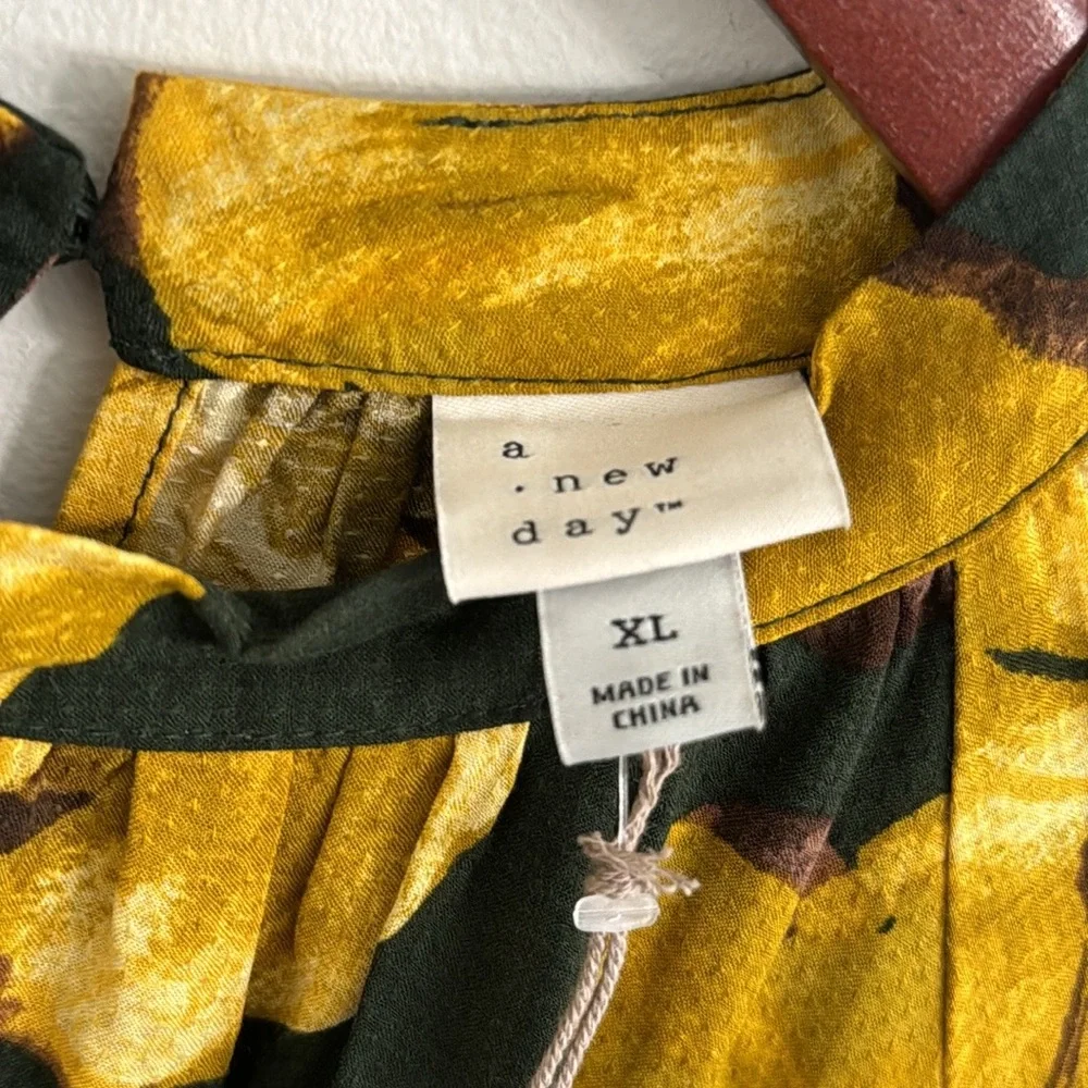 A new day Floral midi Long Sleeve Dress Sz xl - Picture 6 of 6